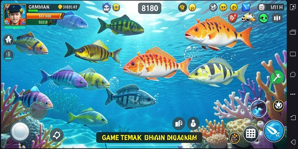 Tampilan gameplay seru dari game Tembak Ikan 8180.