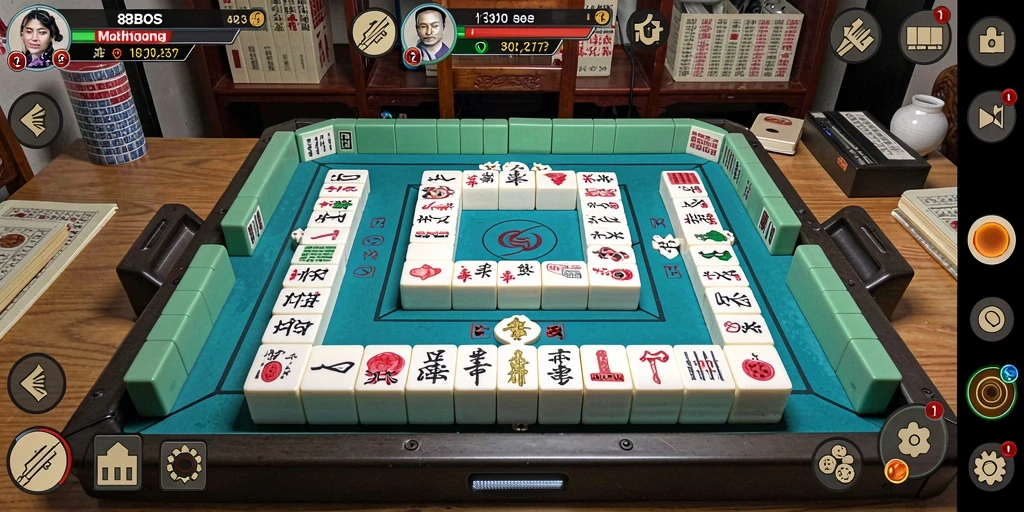 Tampilan gameplay Mahjong di 88BOS yang menarik dan seru.