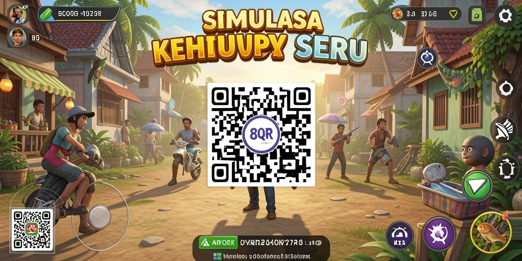 Tangkapan layar gameplay <strong>8QR</strong> yang menampilkan dinamika interaksi karakter.