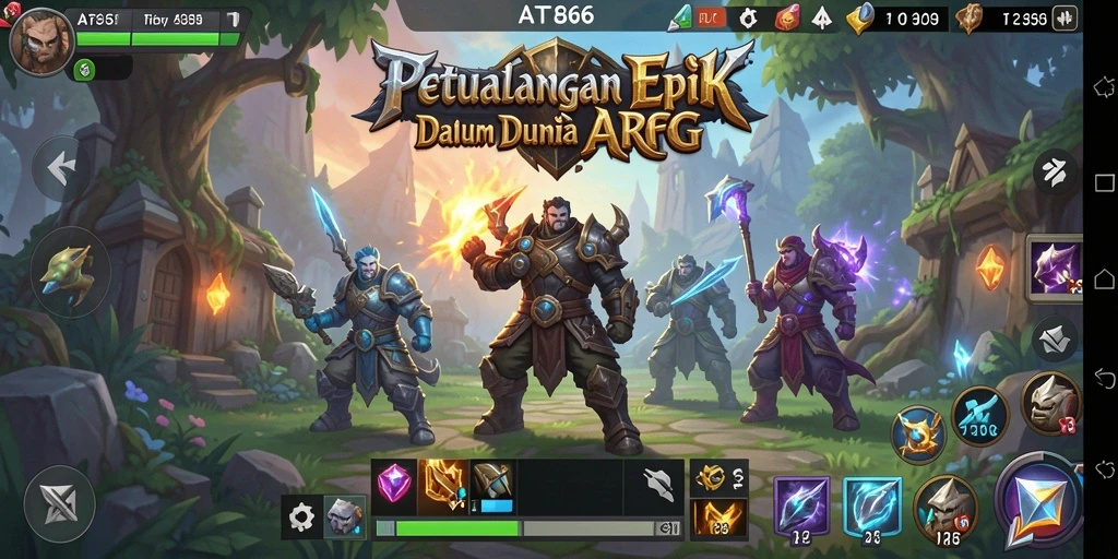 Tampilan aksi seru dalam gameplay AT866 di dunia ARPG.