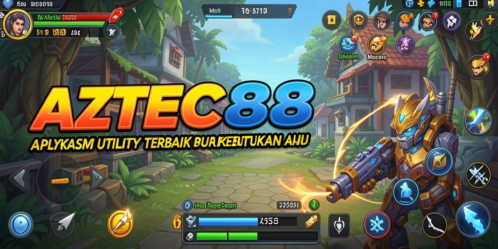 Tampilan antarmuka AZTEC88 yang sederhana dan menarik.