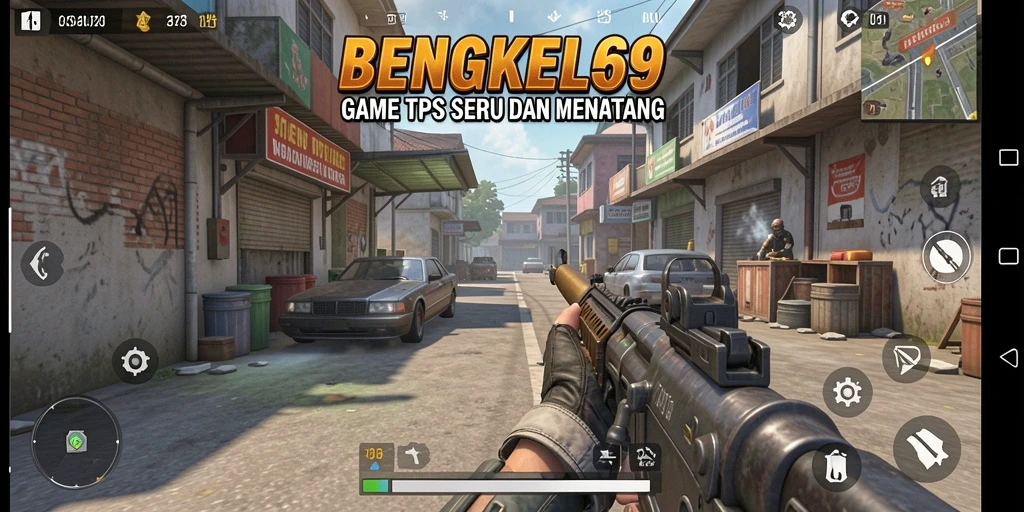 Tampilan gameplay seru dari BENGKEL69 yang penuh aksi TPS.