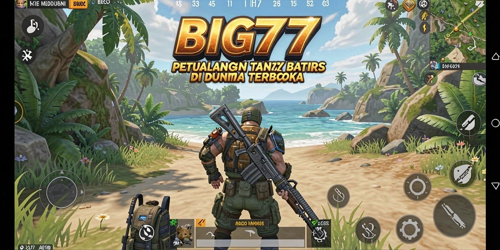 Screenshot menampilkan aksi seru di dunia terbuka BIG77.