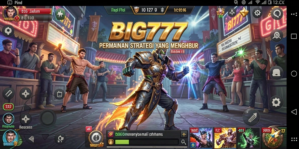 Screenshot gameplay <strong>BIG777</strong> yang menunjukkan pertempuran strategis.