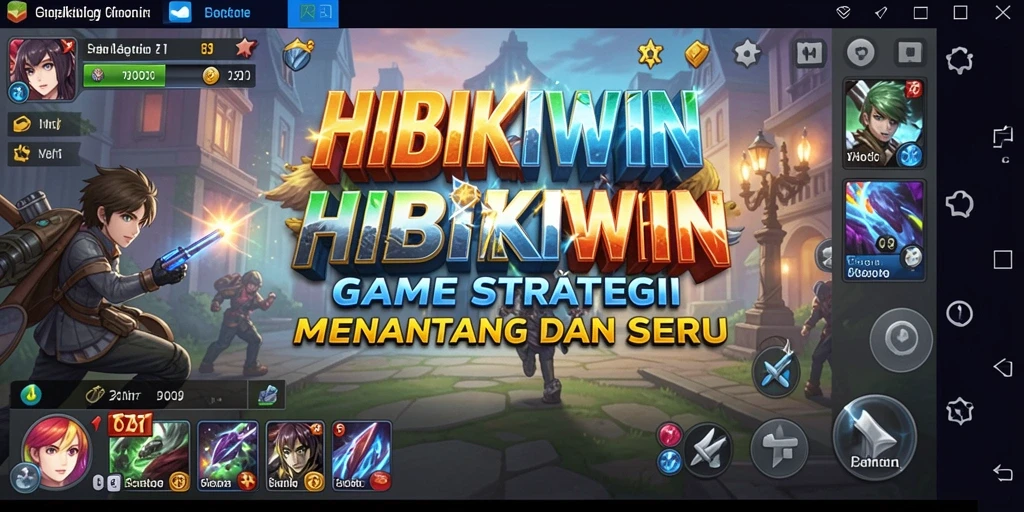 Screenshot gameplay HIBIKIWIN yang menampilkan strategi taktik yang mendalam.
