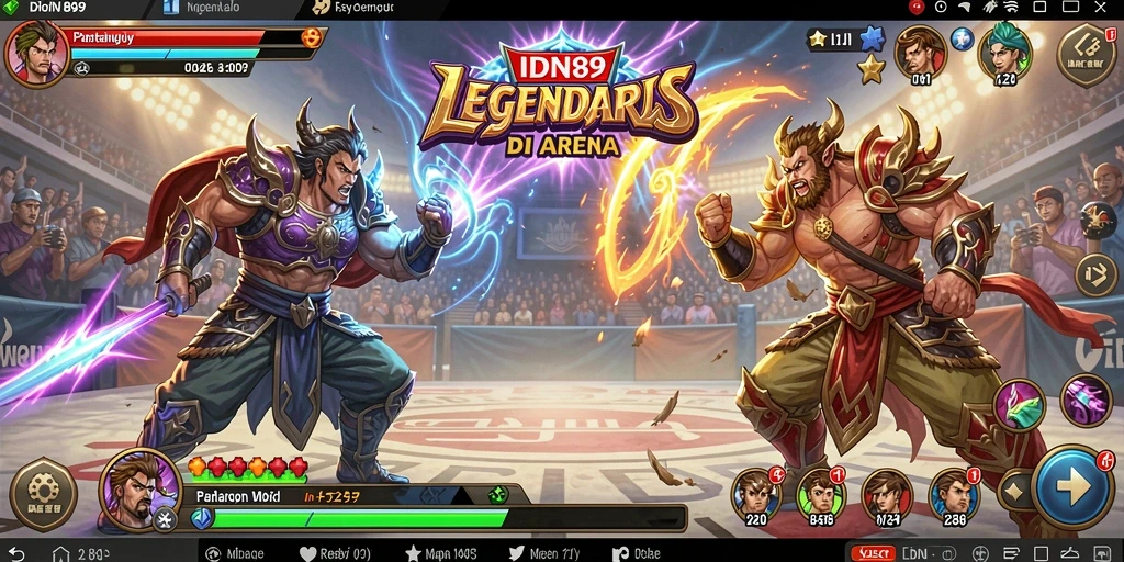 Screenshot IDN89 menampilkan aksi pertarungan intens dan grafis yang luar biasa.