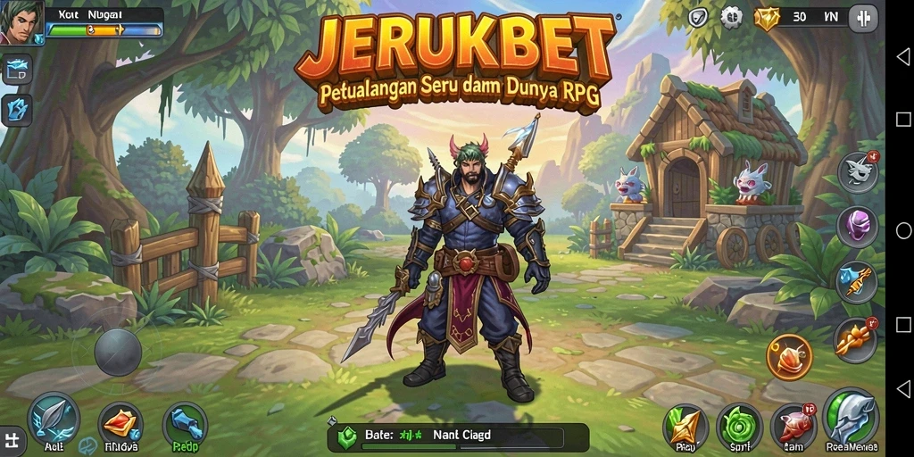 Tampilan gameplay menarik dari JERUKBET yang penuh aksi RPG.