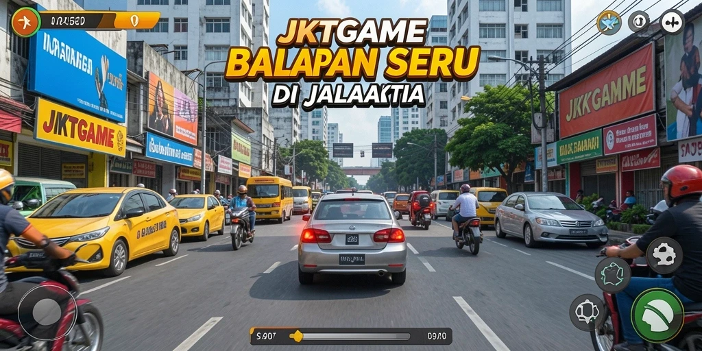 Tampilan gameplay Racing yang seru di JKTGAME.
