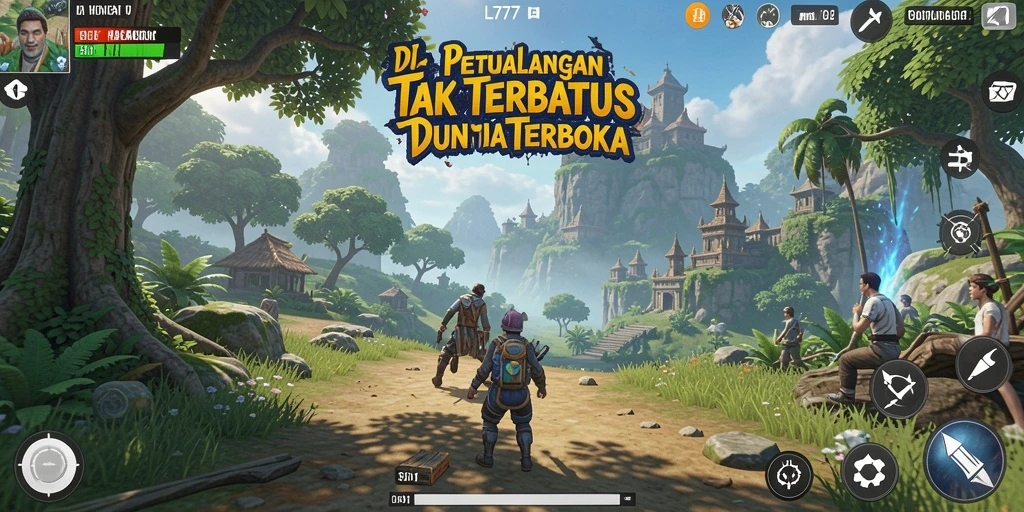 Screenshot L777 menampilkan momen eksplorasi yang mendebarkan dalam dunia terbuka.