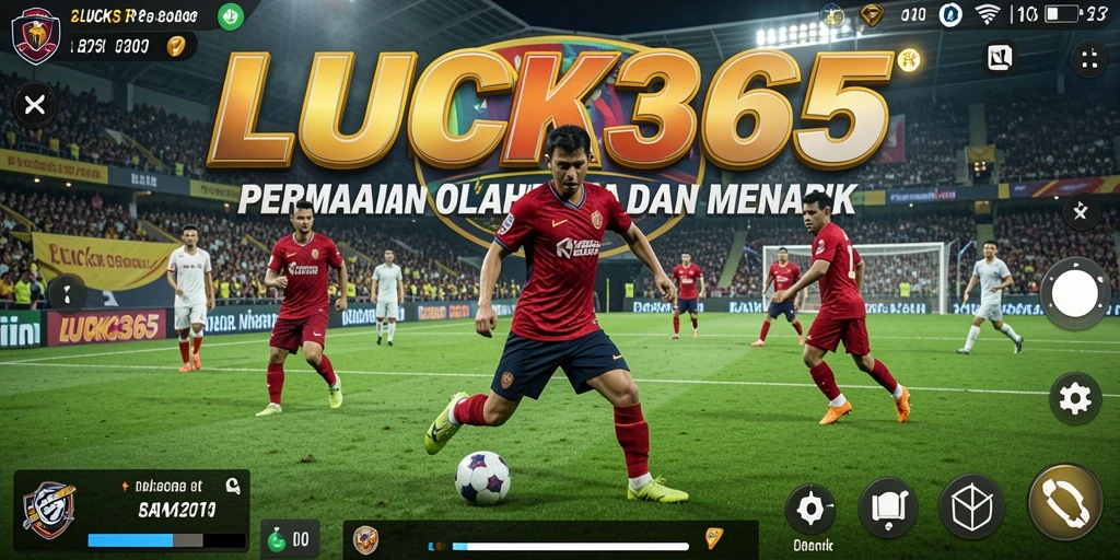 Screenshot utama LUCK365 menampilkan pertandingan olahraga yang intens dan seru.