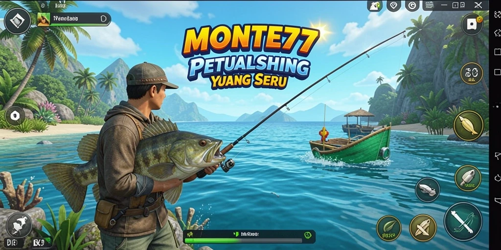 Gameplay seru memancing dengan berbagai jenis ikan di MONTE77.
