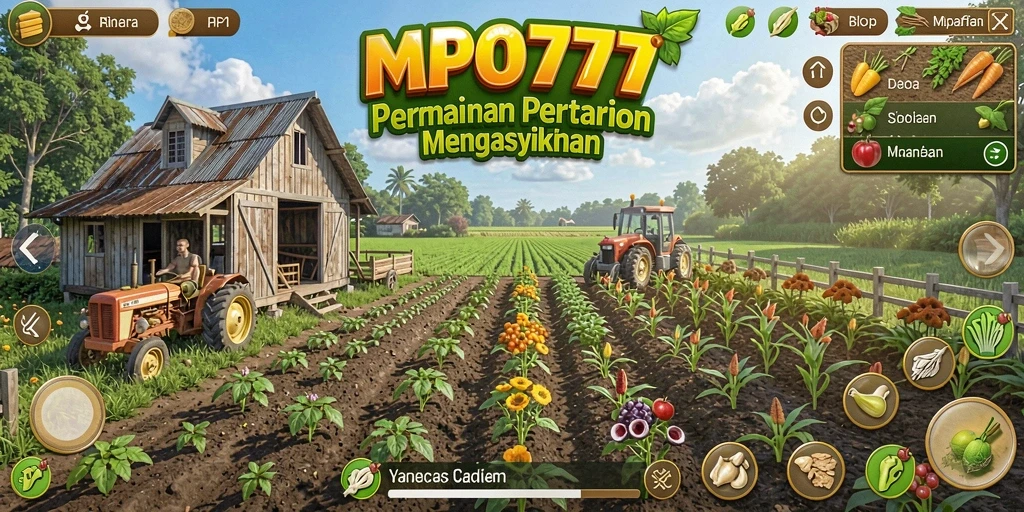 Tampilan menawan dari gameplay pertanian MPO777 yang seru.