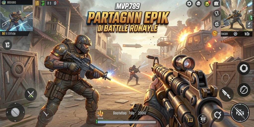 Gameplay Battle Royale yang seru dan mendebarkan.
