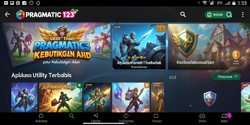 Tampilan antarmuka aplikasi PRAGMATIC123 yang intuitif dan mudah digunakan.
