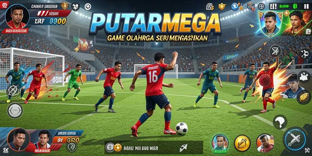 Gameplay seru dari PUTARMEGA dengan berbagai cabang olahraga.