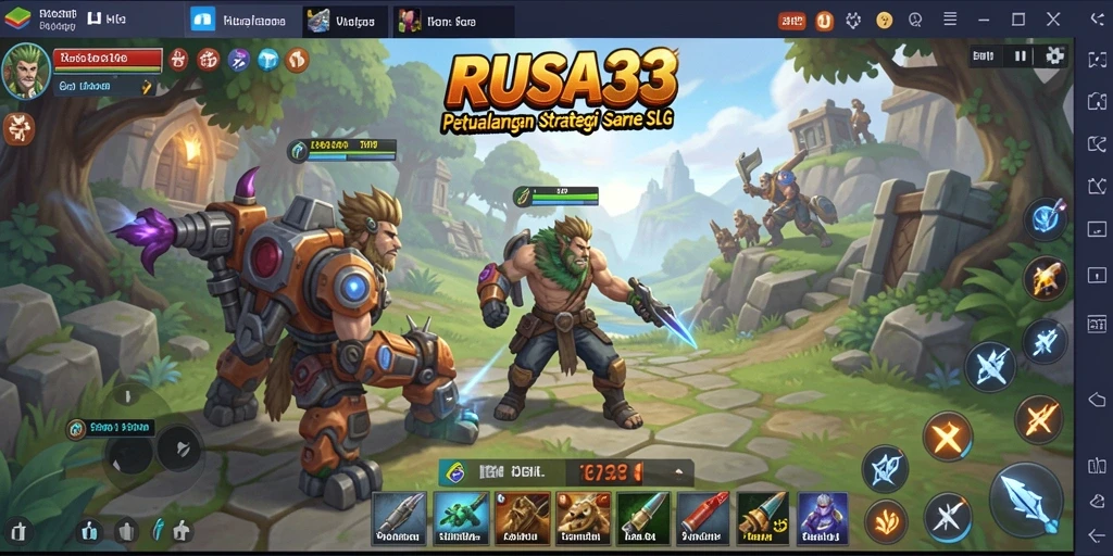 Tangkapan layar menunjukkan pertempuran strategis di RUSA33.