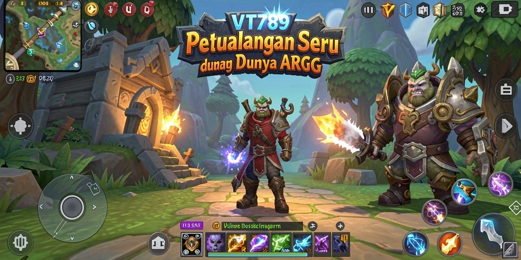 Screenshot menunjukkan aksi gameplay seru dalam dunia ARPG VT789.