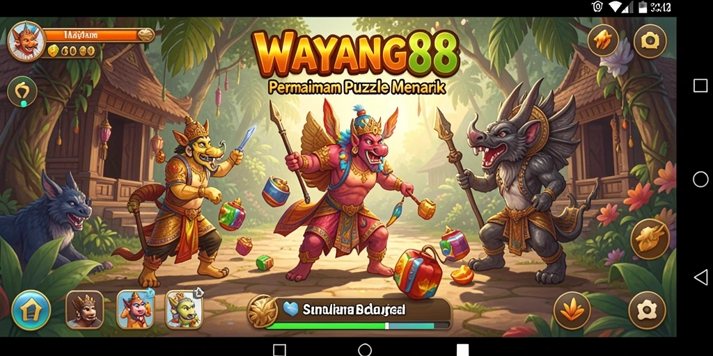 Tampilan gameplay WAYANG88 dengan tantangan Puzzle yang menawan.